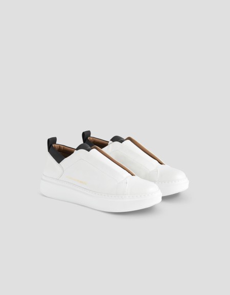 WEMBLEY SLIP-ON MAN WHITE BLACK