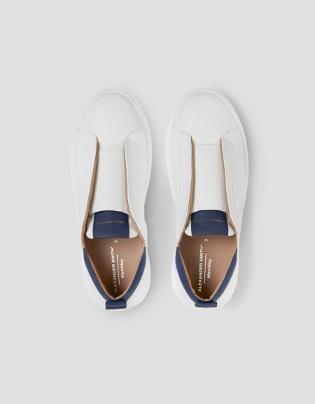 WEMBLEY SLIP-ON MAN WHITE BLUE