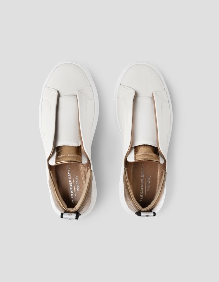 WEMBLEY SLIP-ON WOMAN WHITE BRONZE