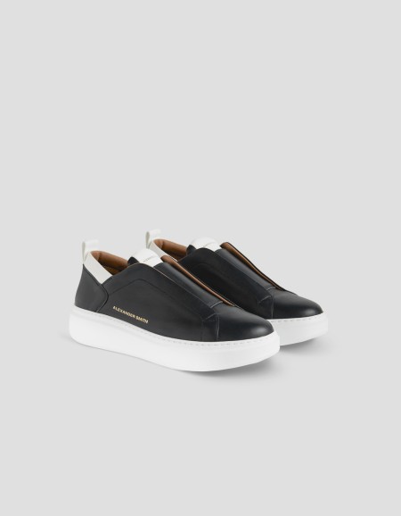 WEMBLEY SLIP-ON MAN BLACK WHITE